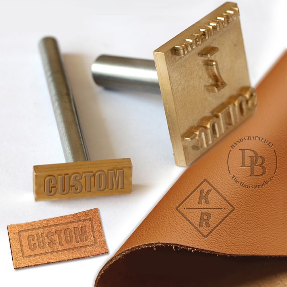 Custom Leather Stamp Personalized Embossing with Text Image Logo Crafting Tool Gift for Leather Craftsman