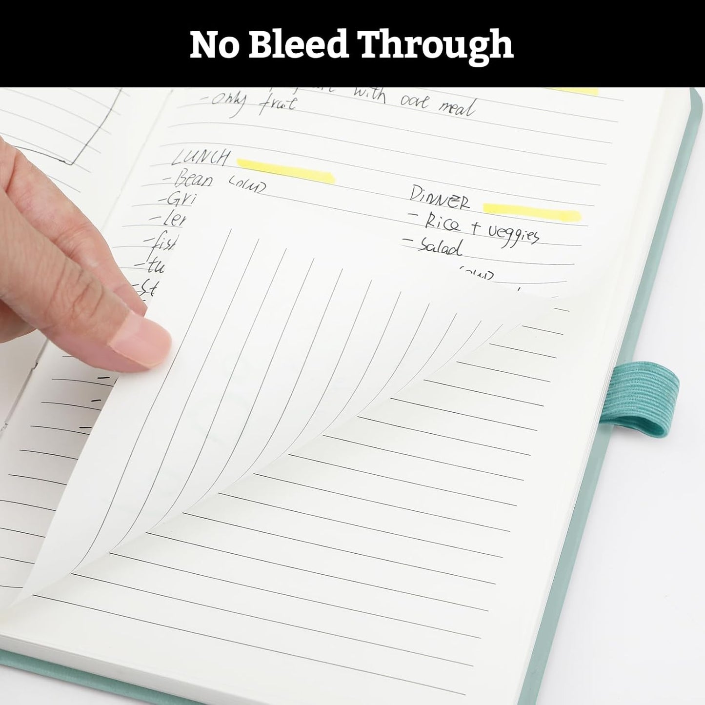 Hardcover Lined Bullet Dotted Journal Notebook, A5 140 192 Pages 100 120Gsm Paper College ruled for School,Work,Travel,and Daily Planning，5.7''*8.3'' (12, Light Green, A5 Lined)