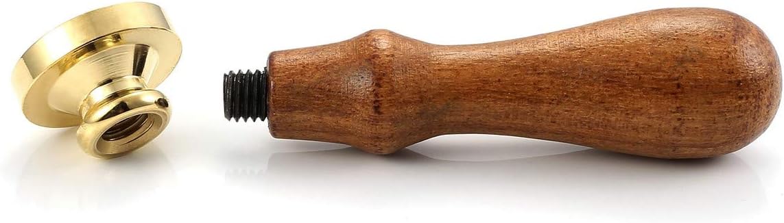 Yoption 6 Pcs Wax Seal Stamp Set, Halloween Sealing Wax Stamps Kit, Wooden Handle with Brass Head for Halloween Invitation Gift Cards