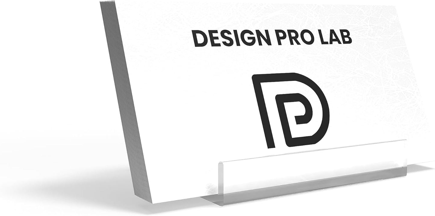 10 Pack Stylish Business Card Holder for Desk, Stylish Design, Quality Acrylic Business Card Display Desktop Office Holder (10)