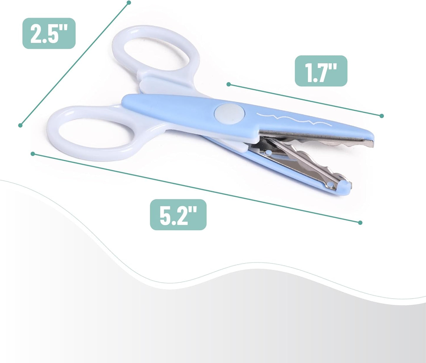 Mr. Pen Craft Scissors - Decorative Edge, 6 Pack, Rainbow Color, Zig Zag Pattern, Scrapbooking & Fancy Scissors for Crafting