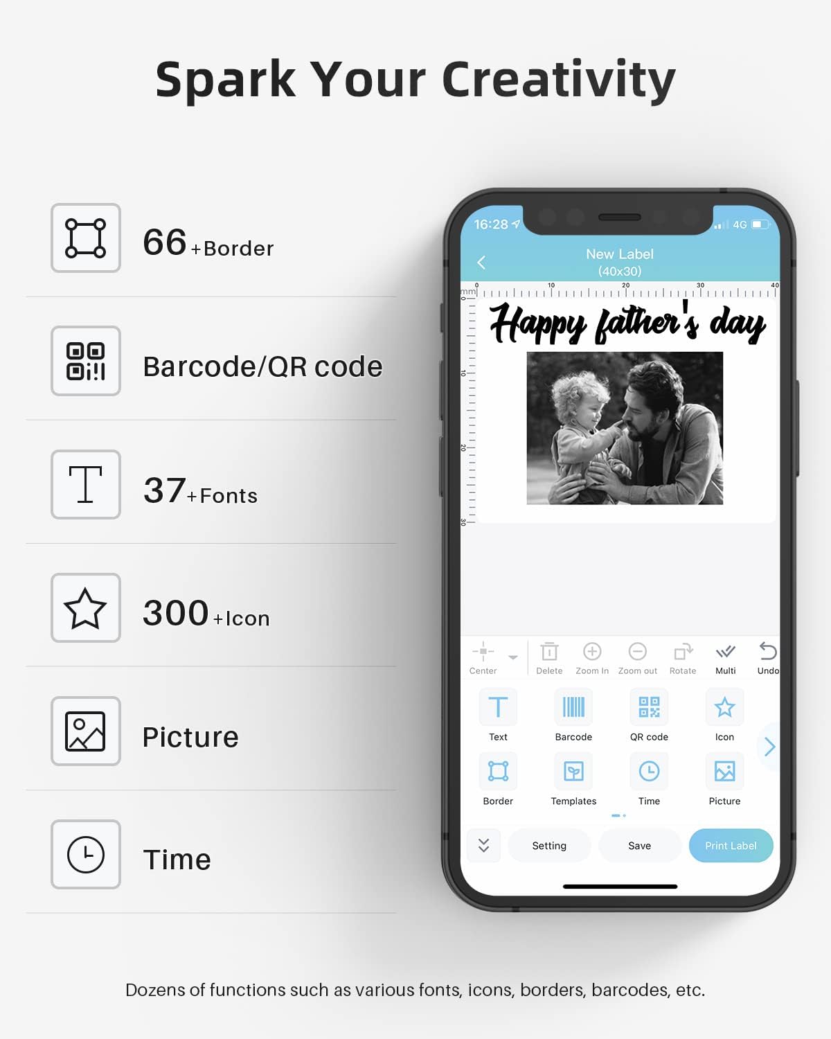 Phomemo M220 Label Maker, Bluetooth Thermal Label Printer for Barcode, Address, Labeling, Mailing, File Folder Label, 3 Inch Label Maker Machine Support Smartphone, Tablet&PC, with 3 Rolls of Labels