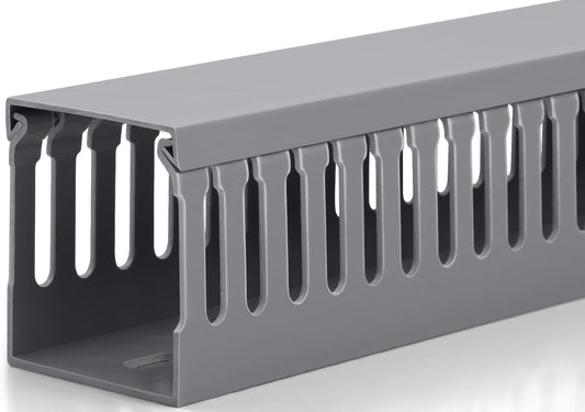 68in (4X L17in) Professional Server Rack Cable Management Raceway, H2.4 x W2in Large Capacity Cable Raceway Kit, Electrically Safe PVC, Open Slot Wire Raceway for Under Desk/Computer/Network Cords