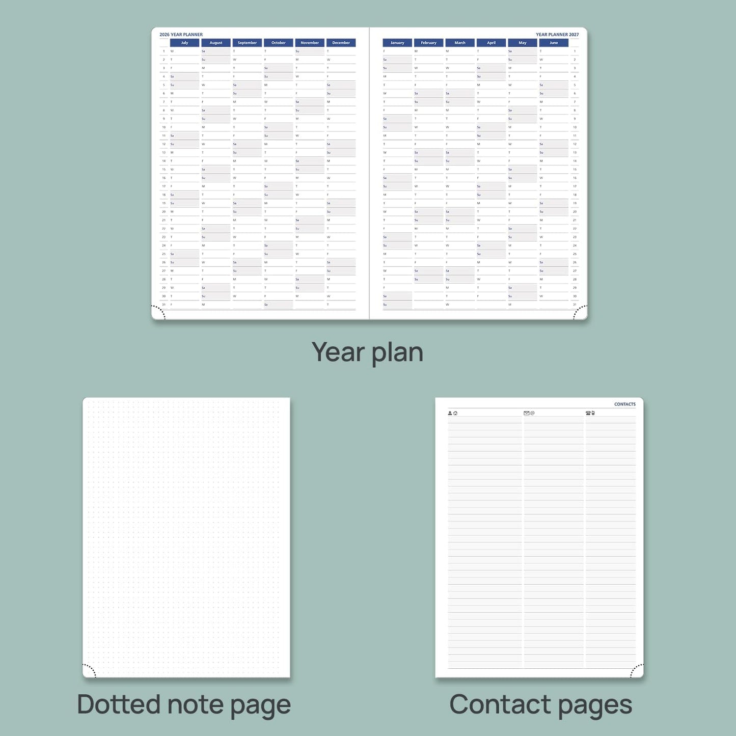 POPRUN Academic Planner 2025-2026, 8.5'' x 11.25'', Quarter-Hourly Appointment Book (July 2025-June 2026) with PU Leather Soft Cover, Dual Pockets, Monthly Tabs, 100GSM Thick Paper - Claret