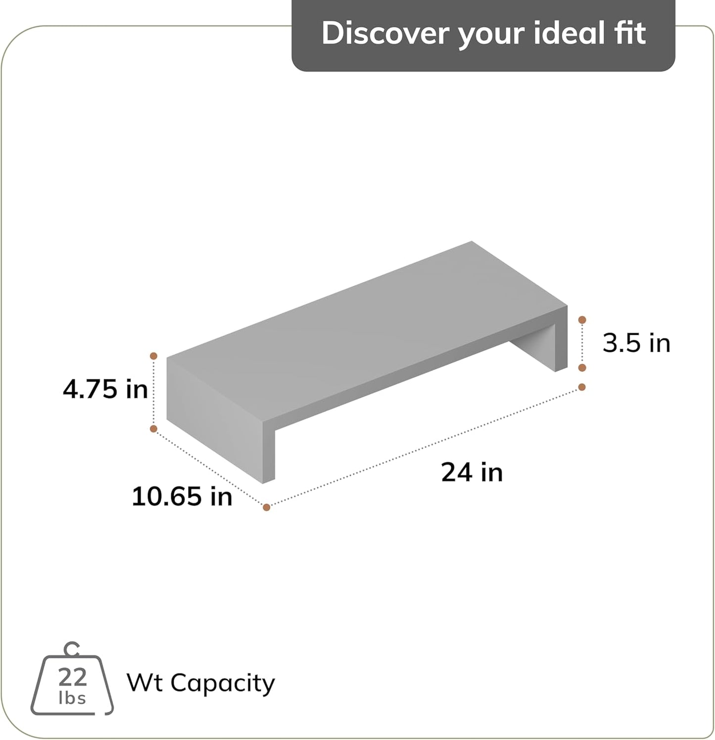 Anji Mountain Wooden Monitor Stand - Elegant Monitor Riser, Perfect Monitor Stand for Desk Organization, Durable Wood Construction monitor stands, Enhances Ergonomics and Workspace Efficiency,Black