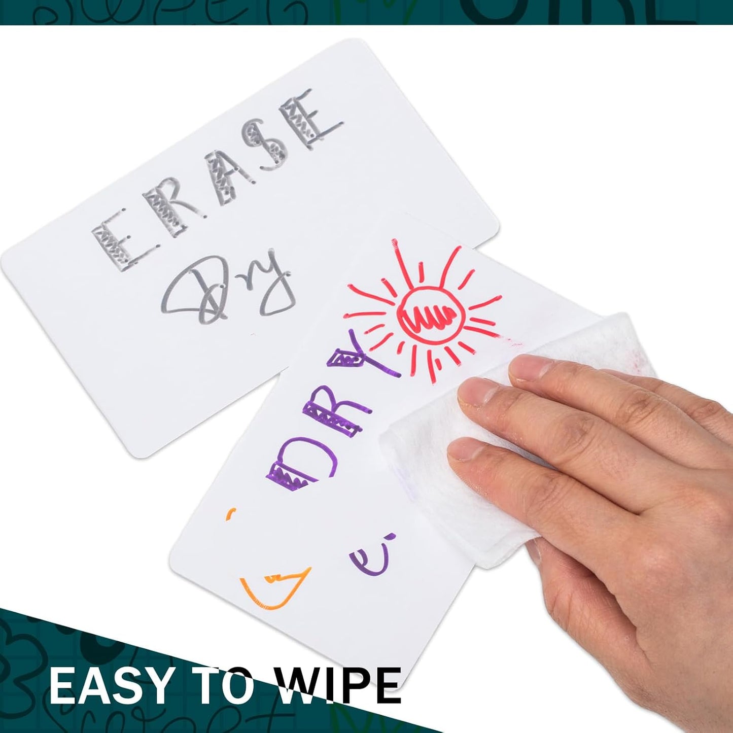 Harloon 100 Pcs Dry Erase Index Cards 4 x 6 Inch Laminated Reusable Dry Erase Note Cards Sheets for Office to Do List(Colorful)