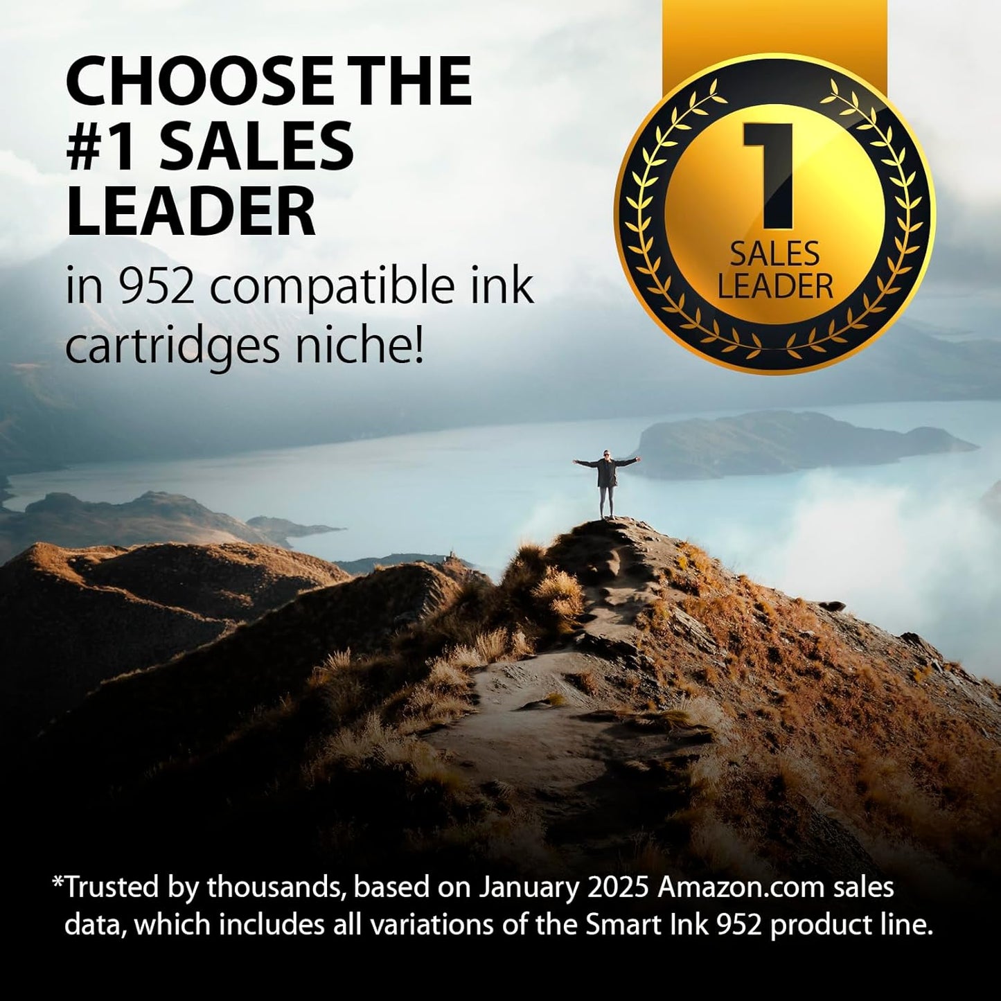 Smart Ink Compatible Ink Cartridges Replacement for HP 952XL 952 XL 4 Combo Pack (Black, Cyan/Magenta/Yellow) to use with HP OfficeJet Pro 8710 7740 8720 8715 8210 8703 OfficeJet 8702 Printers