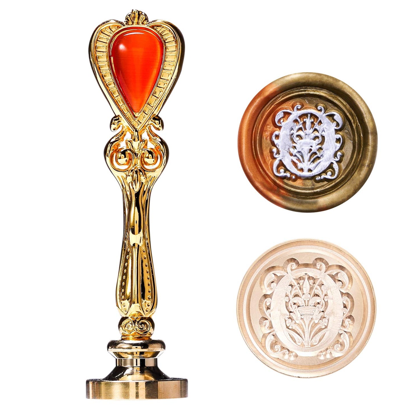 Letter O Alphabet Sealing Wax Stamp, Wax Seal Stamp for Sealing Wax, Gold