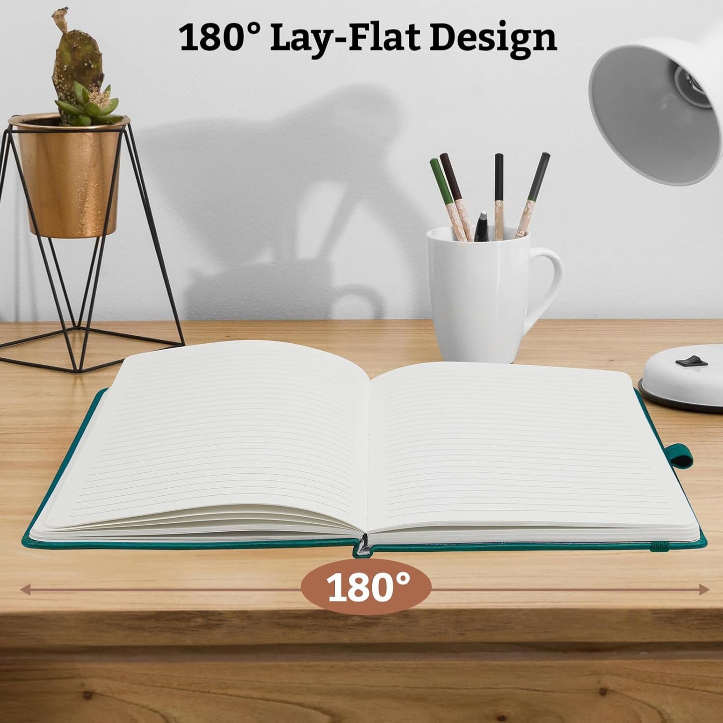 Hardcover Lined Bullet Dotted Journal Notebook, A5 140 192 Pages 100 120Gsm Paper College ruled for School,Work,Travel,and Daily Planning，5.7''*8.3'' (2, Turquoise, A5 Lined)