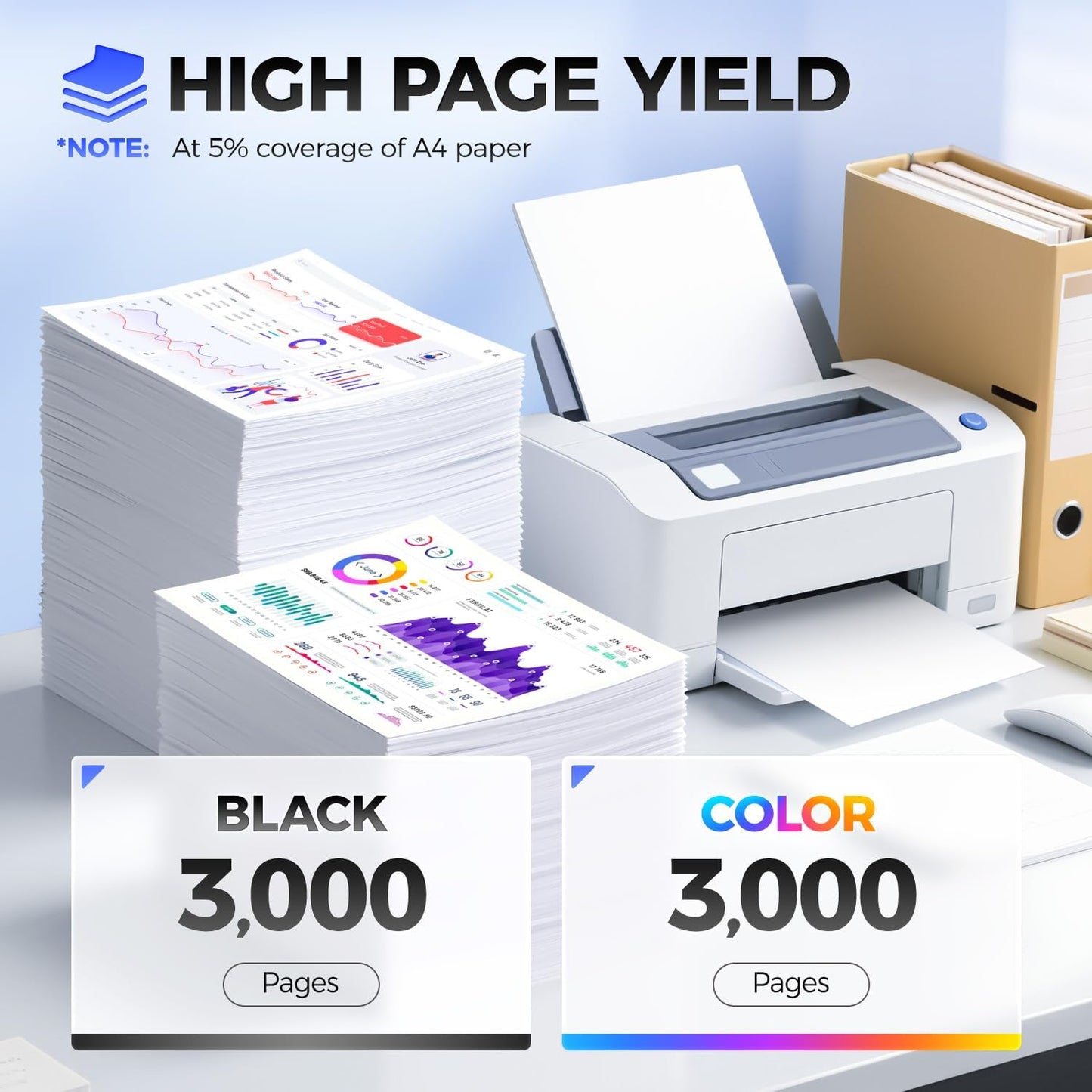 74C10K0 74C10C0 74C10M0 74C10Y0 Toner Cartridge Set 4-Pack High Yield With Chip Replacement Compatible for Lexmark CS720 CS725 CX725 CS720de CS720dte CS725de CS725dte CX725de CX725dte CX725dhe Printer