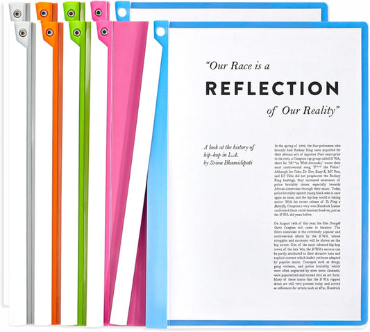 10PCS Clear Report Covers with Swing Clip, Professional Clear Front Presentation Folders Resume Folder, 30 Sheets Capacity A4 Size File Document Organizer, No Punch Needed