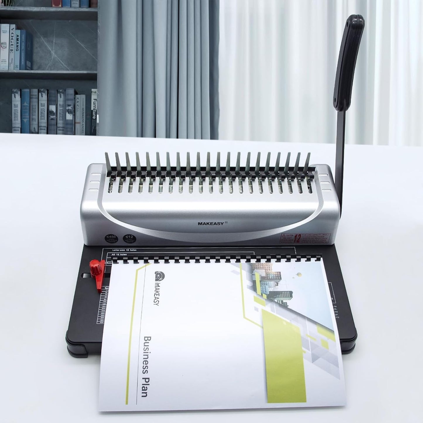 MAKEASY 100 Pack 19-Ring Comb Binding Spines for LTR, Plastic Binding Combs, 5/8Inch Diameter, 125 Sheet Capacity, Black Binding Combs