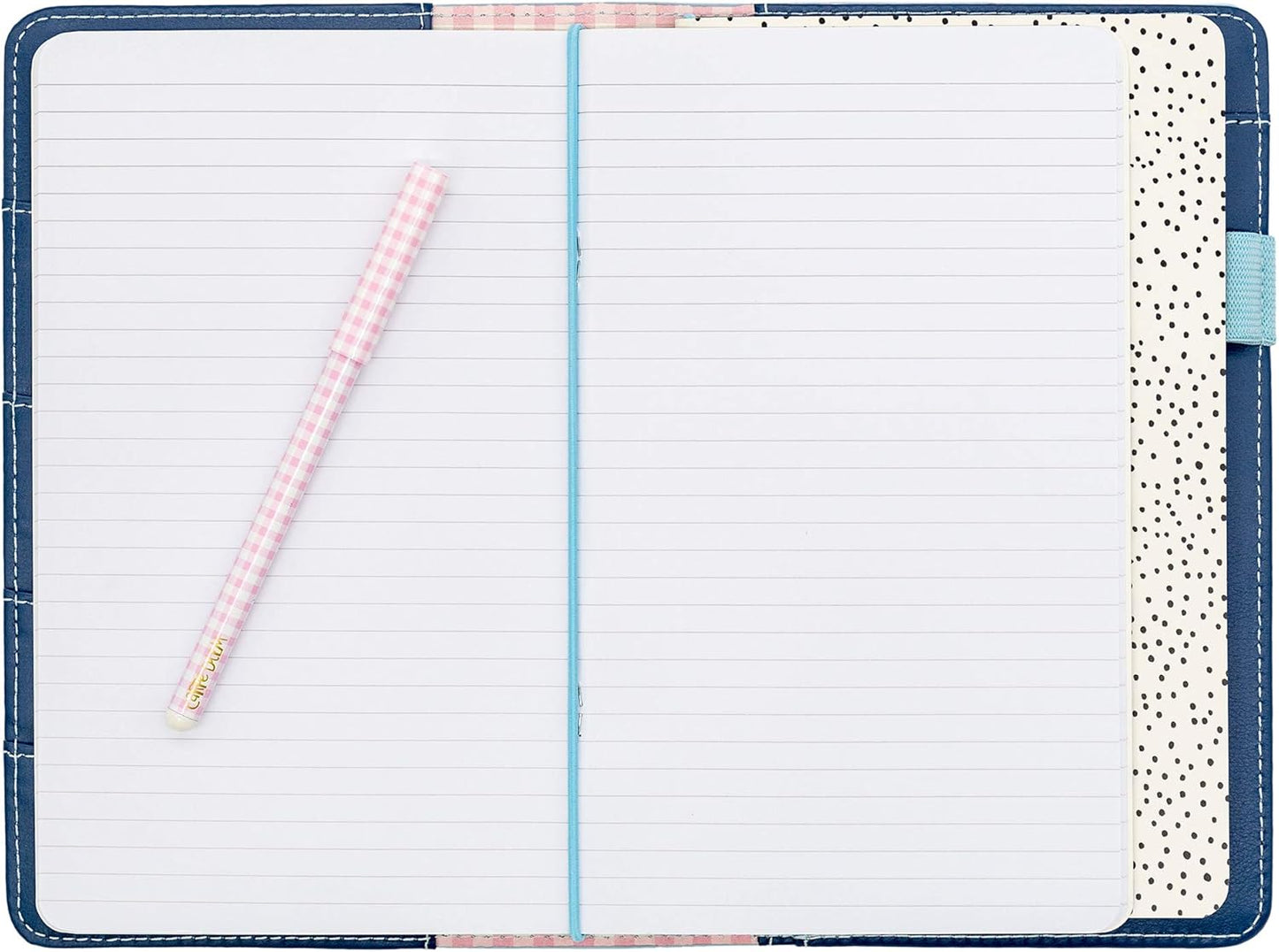 Pukka Pad, Carpe Diem Refillable Traveler’s Notebook Cover – Faux Leather Portfolio with Blank and Lined Notepads – Includes 6 Pockets, Pen Loop, and Elastic Closure – 8.5 x 5.5 Inches, Ditsy Floral