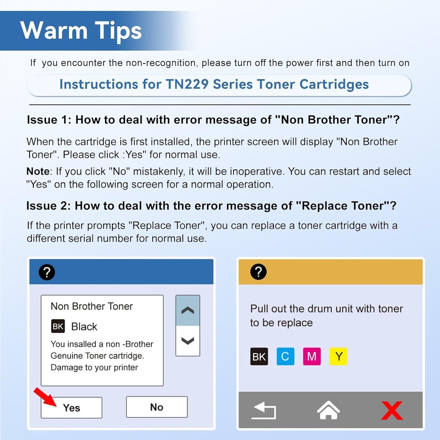 MYTONER Compatible Toner Cartridge Replacement for Brother TN229XL TN229 XL Toner Cartridges for MFC-L3720CDW MFC-L3780CDW HL-L3280CDW HL-L3220CDW HL-L3300CDW Printer (4 Pack TN-229XLBK/C/M/Y)