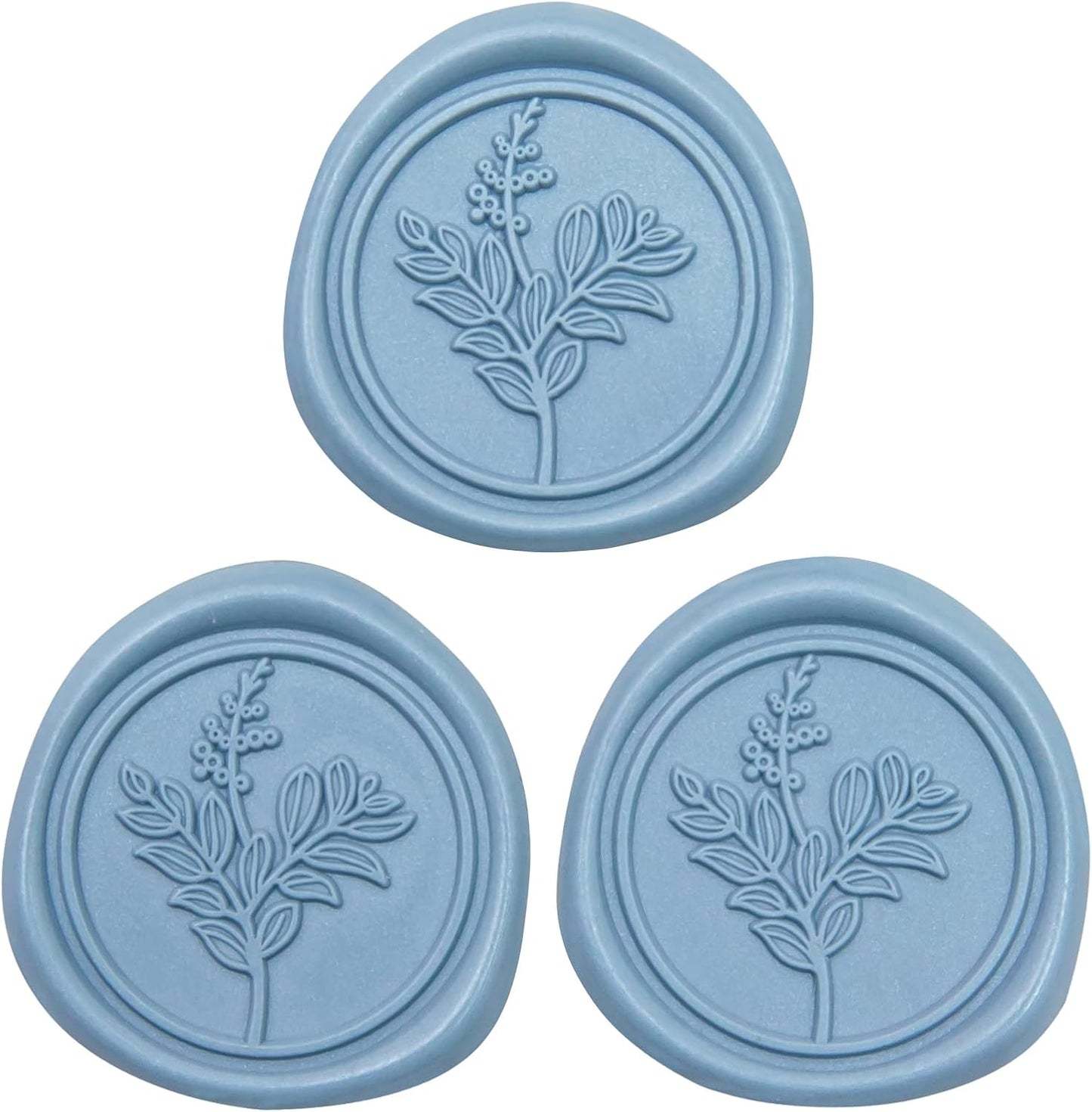 60 Pcs Dusty Blue Wax Seal Stickers, Wedding Invitation Accessories Envelope Stickers - Peferct for Wedding Accessories, Gift Box Craft Wrapping, Christmas Cards Envelope Seals
