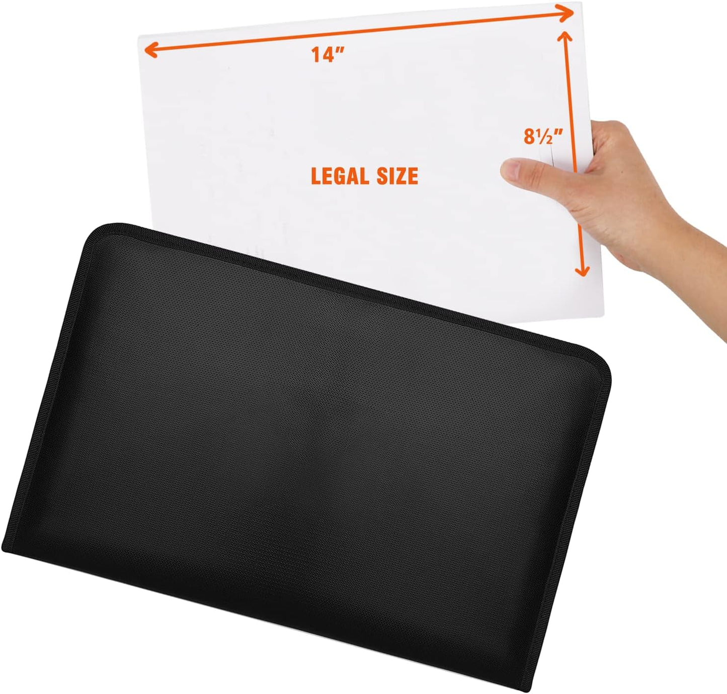 ENGPOW Legal Size Expanding File Folder Important Document Organizer Fireproof Document Bag with 13 Pockets,Color Labels,Non-Itchy Silicone Coated Portable File Wallet Large Capacity(16" x 10.6")