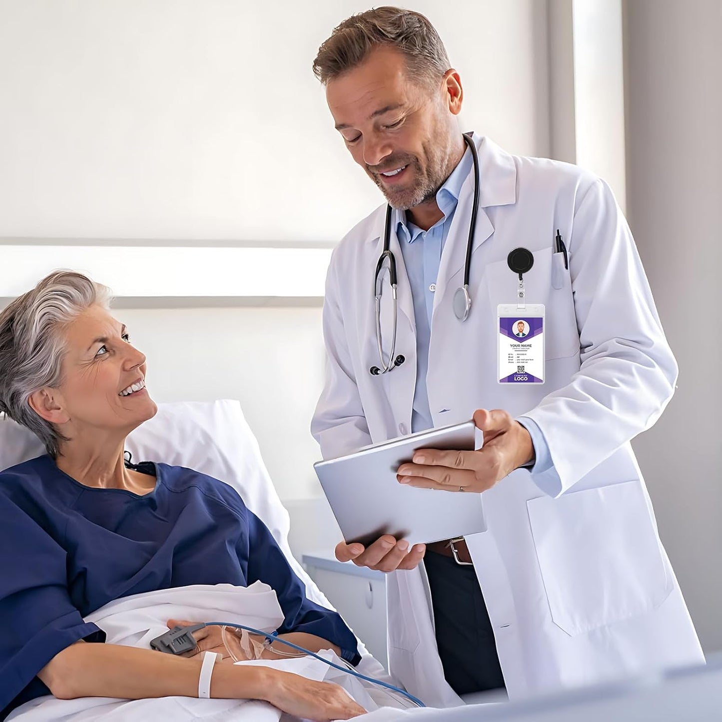 100 Pcs Badge Reel, ID Badge Holder Retractable Clip, Keychain Badge Reel，Badge Clip, Bulk Lanyard for Wear Keys, ID Card, Name Hold