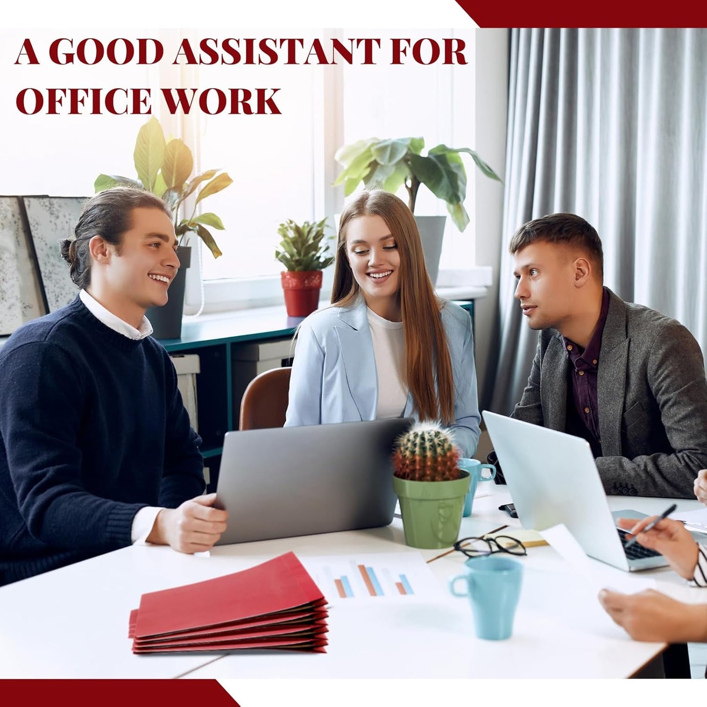 12 Pcs Classification Folders Letter Size, 1 Divider Pressboard File Folder with Fasteners, Expanding File Organizer Bulk for Teachers, Clergy, Office, Church, Christmas Donations (Red)