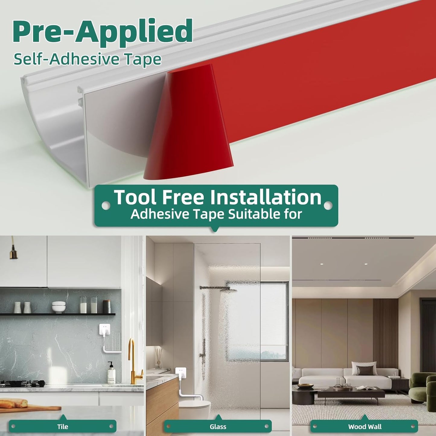 Cord Hider Raceway Kit, 118 inch Wall Cable Hider for 1 Cable, Silicone Material Hiding Wall Mount TV Powers Cords in Home Office, W0.59 H0.39in White