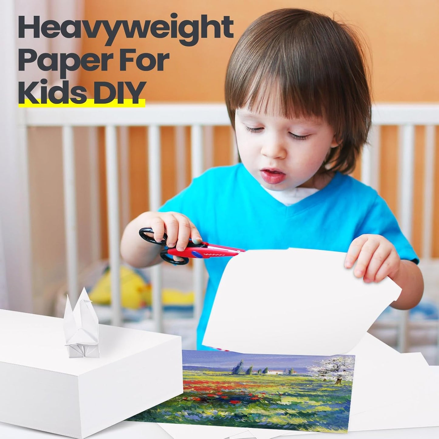 Harloon 500 Sheets Construction Paper Bulk Heavyweight A4 Size Thick Construction Paper Cardstock for DIY Craft Supplies (120 GSM,White)