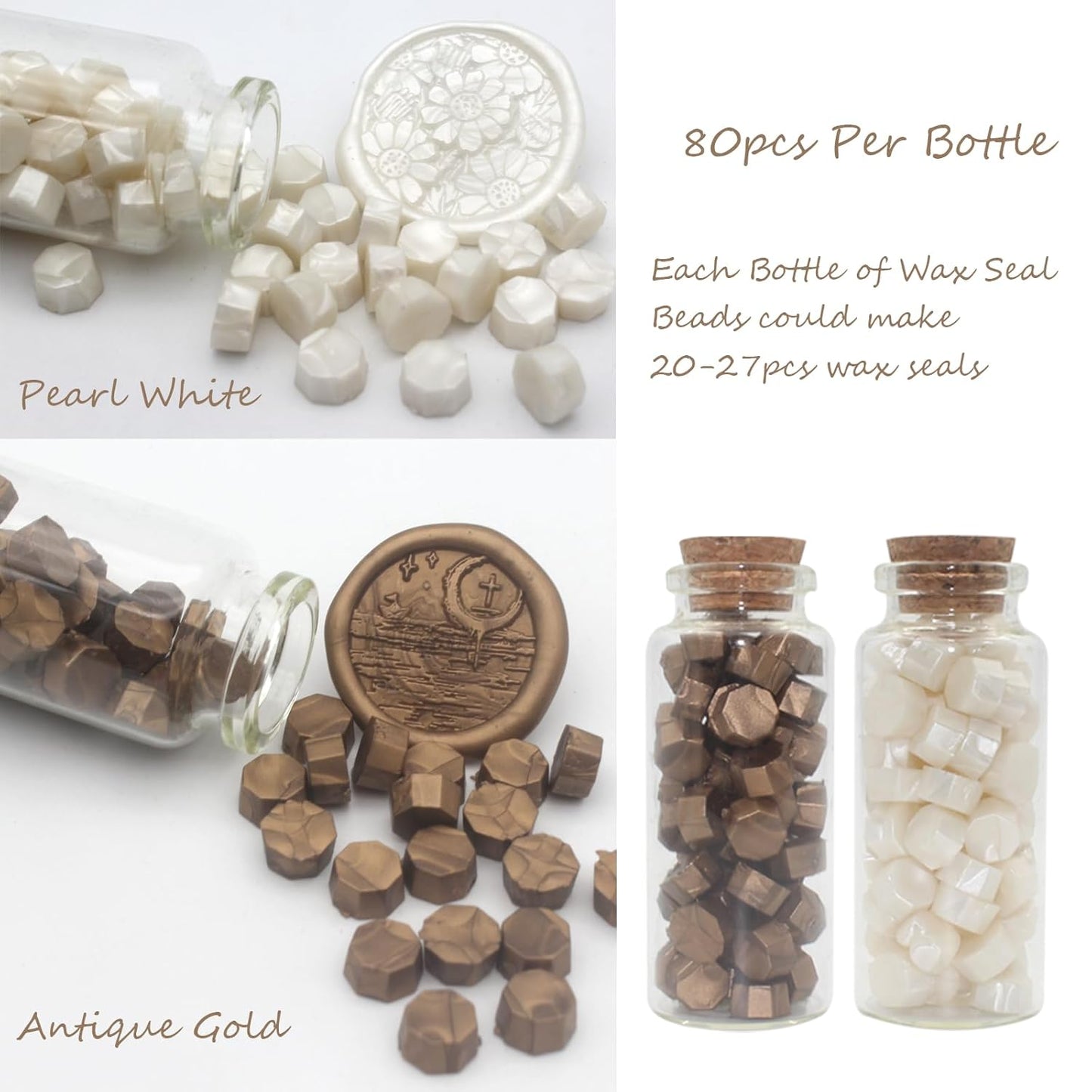 Letter Wax Seal Stamp Kit, Andotopee Wax Seal Kit Initial Alphabet W Sealing Wax Stamp Head 3pcs, Vintage Wax Stamp Seal Kit with Wax Seal Beads, Wax Seal Warmer Tools, Wax Seal Pen, Gift Box Set