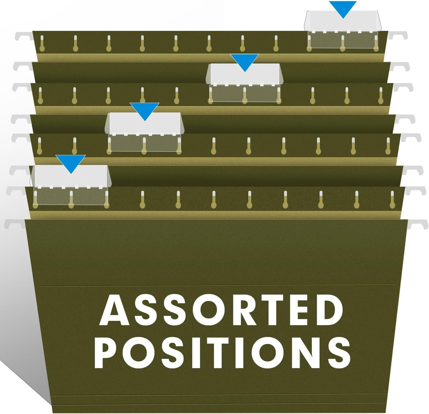 Hanging File Folders, RAZCC 60 Pack Reinforced Hanging Folders Letter Size, Designed for Bulky Files, Filing Cabinet, Adjustable Tabs, Green