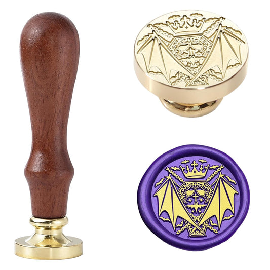 Vampire Wax Seal Stamp - Vintage Halloween Sealing Wax Stamp, 1.18 inch/30mm Brass Crown Sealed Stamp for Friends and Family, Such as Christmas,Easter,and Birthday Gifts