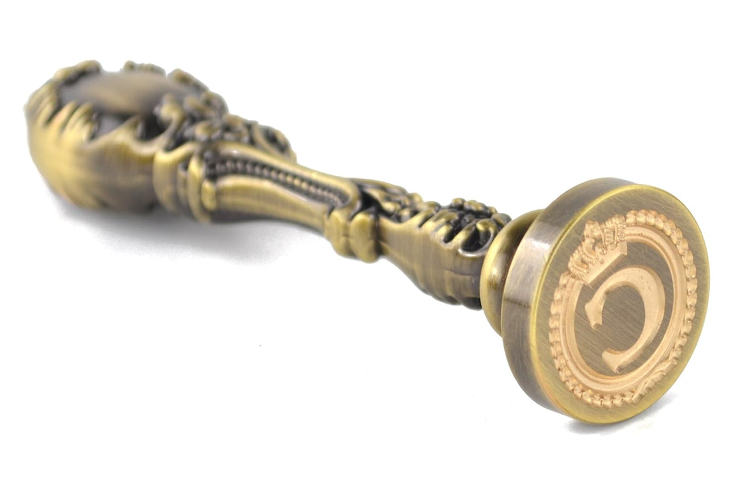 Samyo Creative Romantic Stamp Maker Classic Old-Fashioned Style Brass Color Wax Seal Sealing Stamp Vintage Antique Alphabet Initial Letter Set - (Letter C)