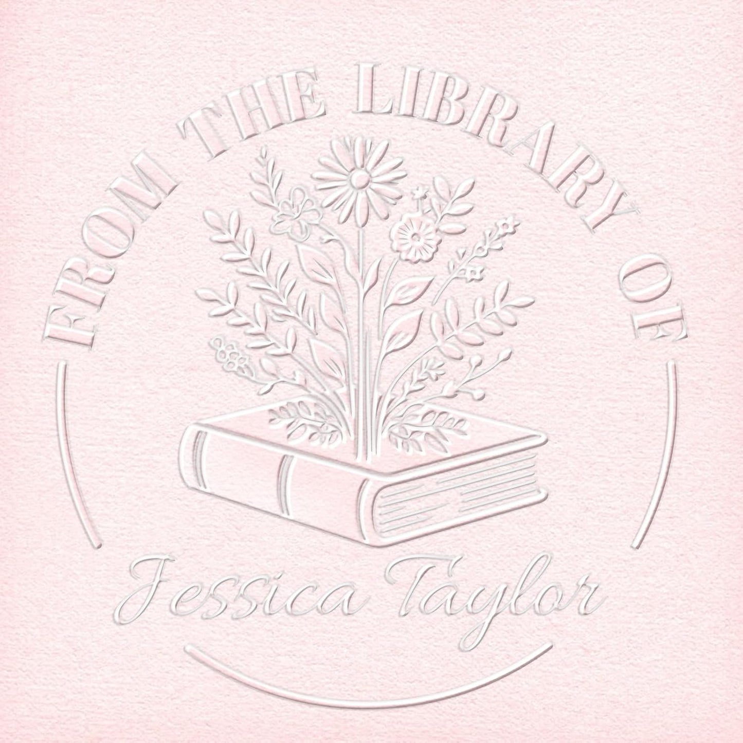 HDSD Custom Christmas Book Embosser, Personalized Book Embosser with Your Message, for Envelopes, Wedding Invitation, Christmas Gifts and More