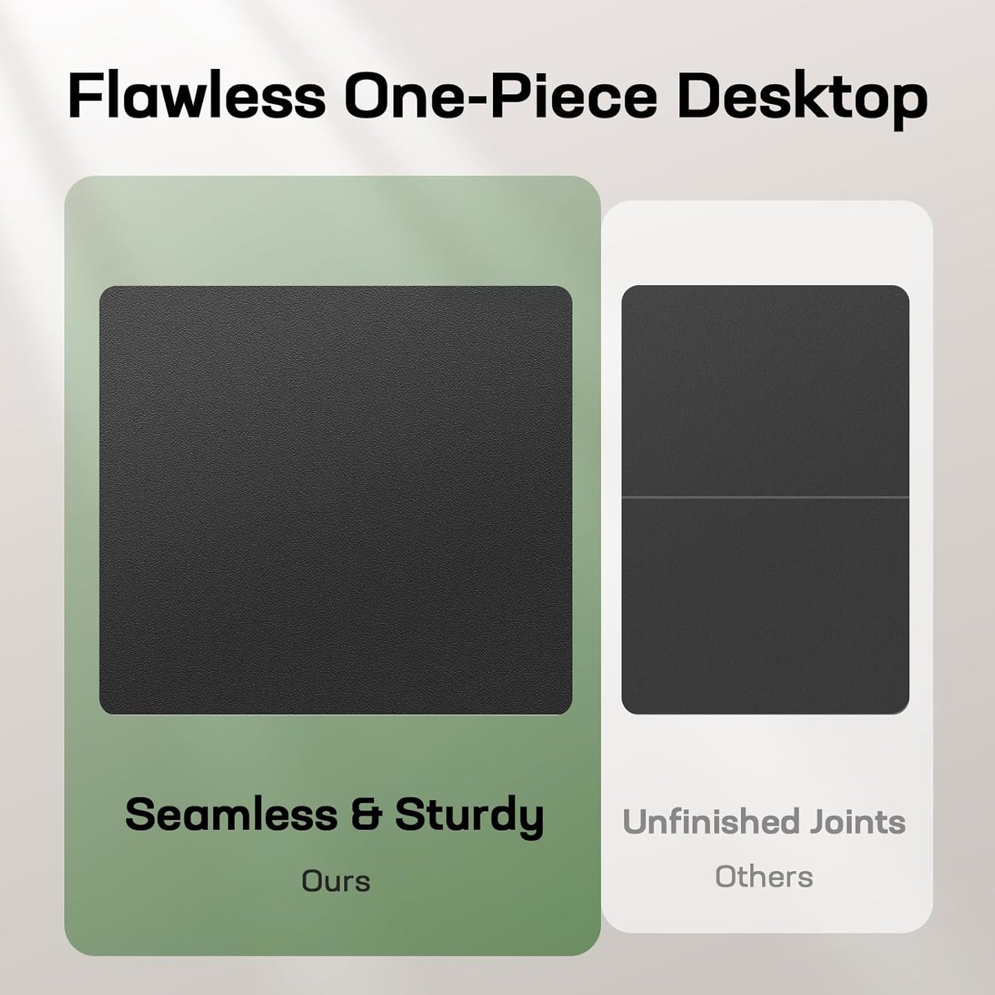 Marsail 48 x 30 Electric Standing Desk with One-Piece Desktop, Sit Stand Desk with Thickened Tabletop, Height Adjustable Stand Up Desk with Cable Management for Home Office(Frame+Desktop, 2 Packages)