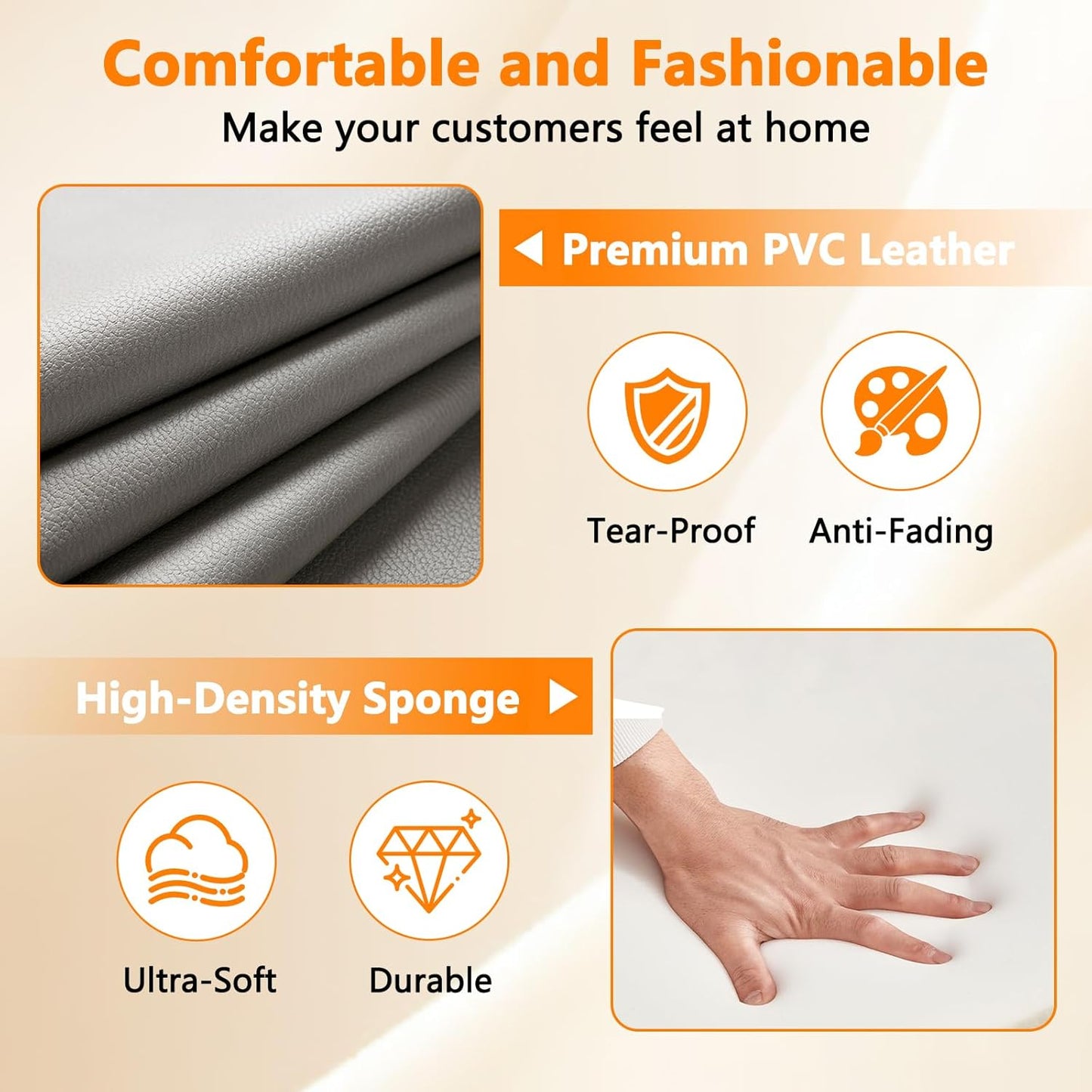 CLATINA Waiting Room Guest Chair with Bonded Leather Padded Arm Rest for Office Reception and Conference Desk Black with Sled Base Grey 1Pack