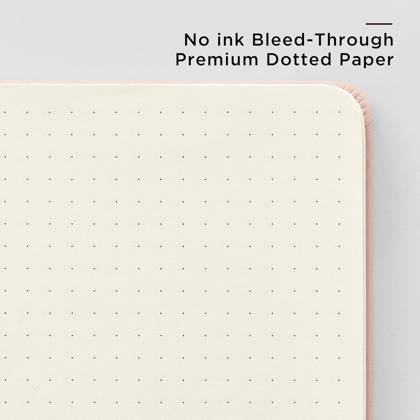 &And Per Se Dotted Journal Notebook, A5 Hardcover Bullet Dotted Journal, 160 Pages 100 gsm Thick Dotted Paper, 3 Sheets of Stickers Included - 5.7'' x 8''（Red）