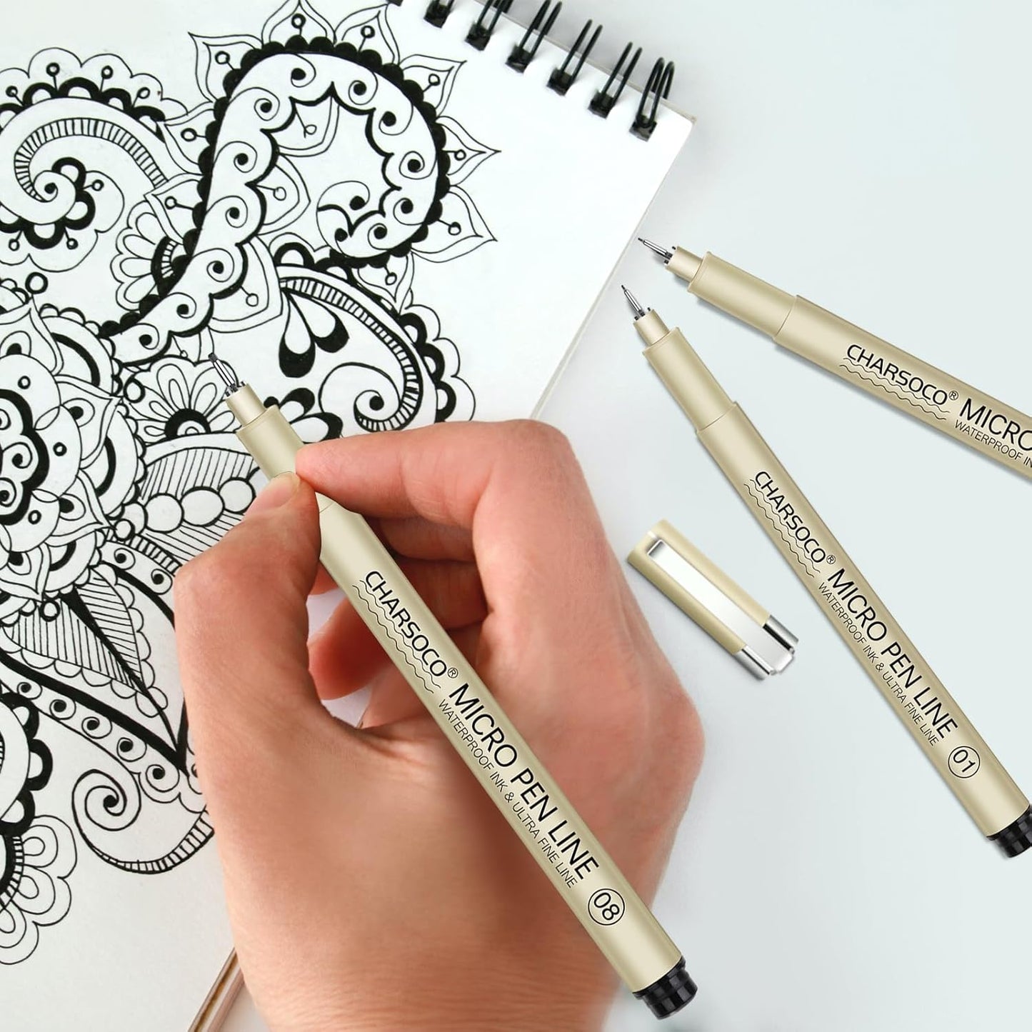 003 Micro Pen, Black Fine Point Pen with Waterproof Archival Ink, 0.15mm Fineliner Ink Pens for Artist Illustration, Sketching, Anime, Manga, Technical Drawing and Scrapbooking