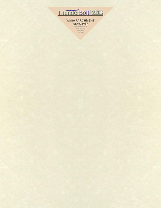 75 Old White Parchment 65lb Cover Weight Paper 7" X 10" (7X10 Inches) Double 5X7 Card Size - Folds to 5X7 - Printable Old Parchment Semblance