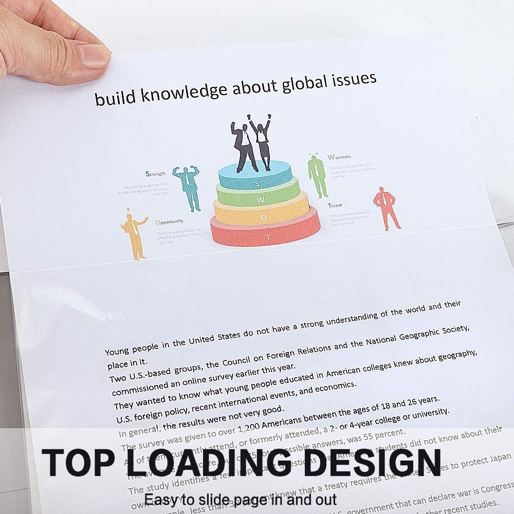 Sheet Protectors, HERKKA 600 Pack Upgrade Clear Plastic Page Protectors Sheet Reinforced 11-Hole Fit for 3 Ring Binder Fits Standard 8.5 x 11 Paper, 9.25 x 11.25 Top Loaded, Non-Acid