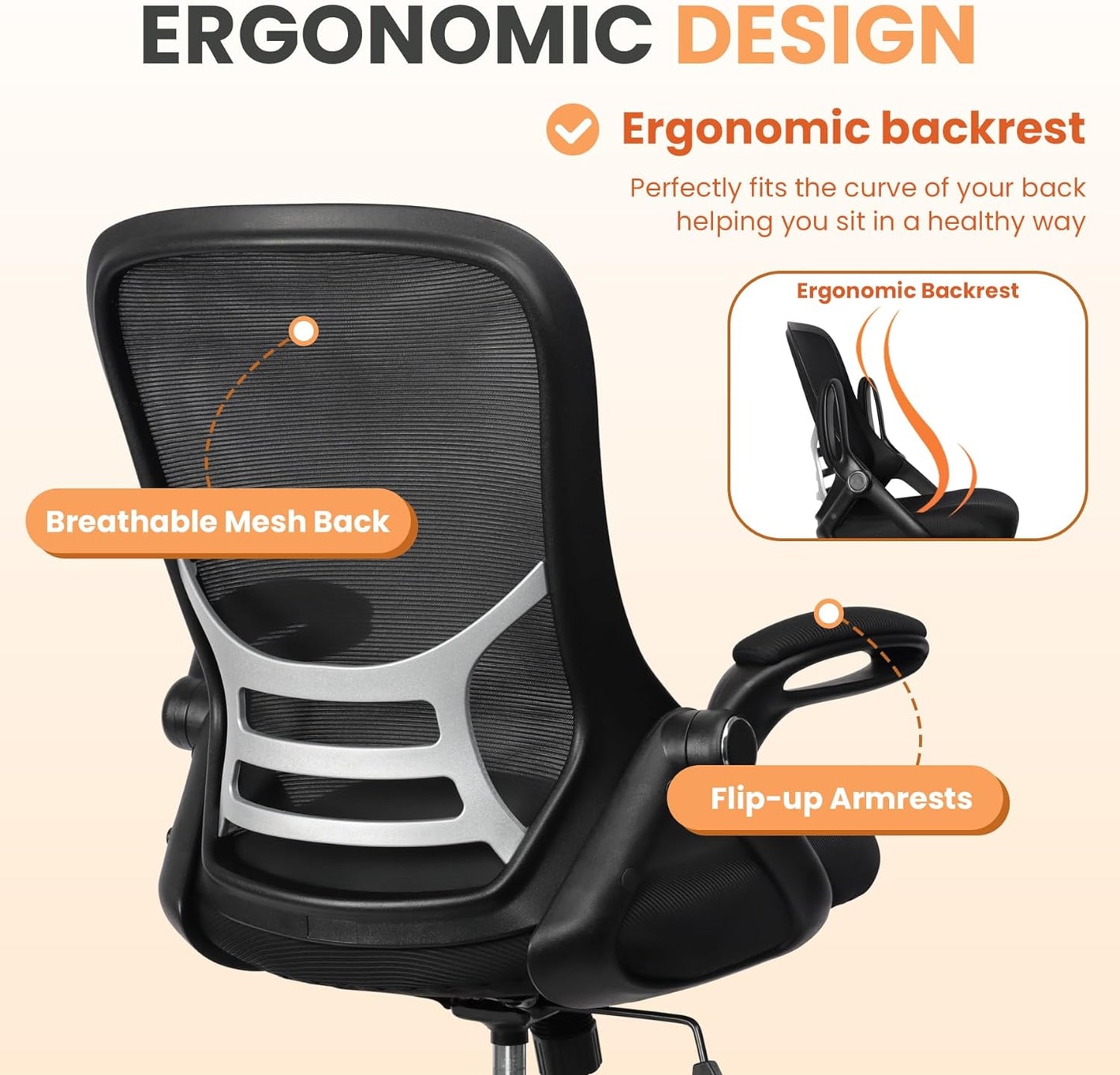 HYLONE Drafting Chair Adjustable, Tall Office Chair Lumbar Support Ergonomic Standing Desk Chair Heavy Duty Tall Drafting Stool for Artists with Footrest Home Office Drafting Stool