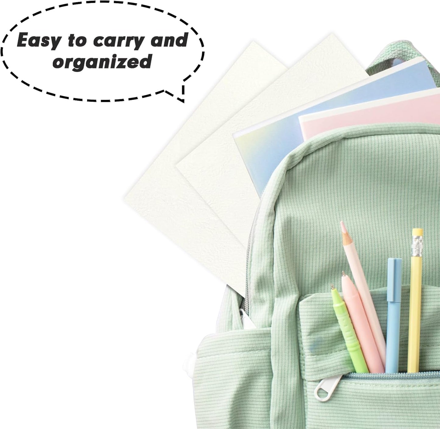 Two Pocket Folders, RAZCC 50 Pack 2 Pocket Folders Fit Letter Size Paper, Paper Folders with Pockets for School Office Business Home (White)