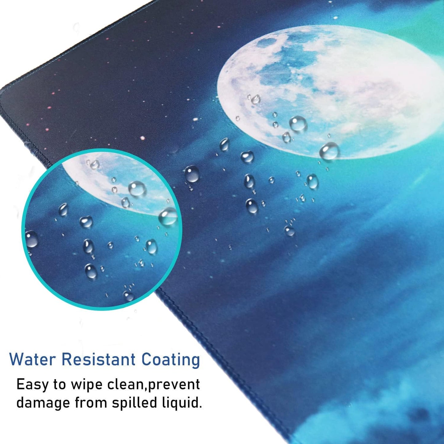 Large Mouse Pad, Gaming Mousepad, 31.5x15.7x0.12 in Extended Mouse Mat Non-Slip Spill-Resistant Desk Pad with Special-Textured Surface, Anti-Fray Stitched Edges for Esports Pros/Office/Home