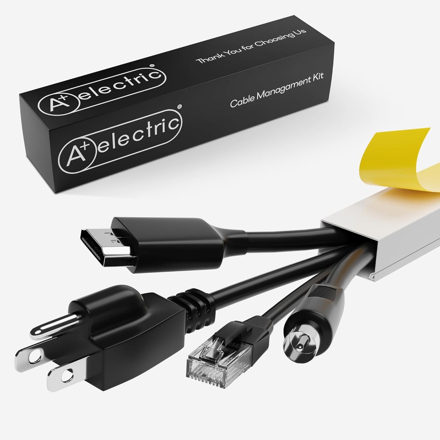 315" Cable Hider, Wire Cover, Cables Raceway for Cord Hide, Long, Large, White and paintable Cords Cover Concealer Conduit Channel, TV, Ethernet Molding Electrical Wires Management Kit