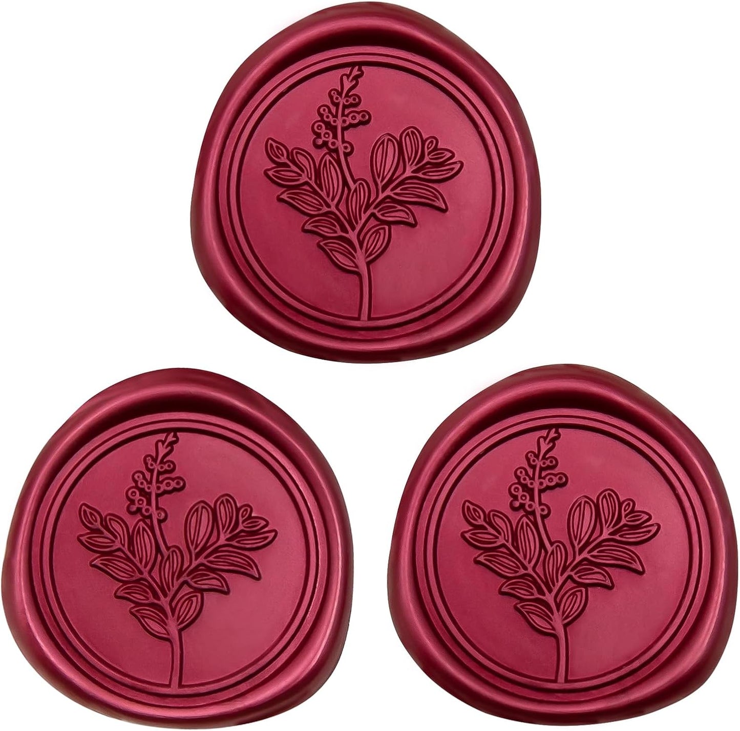 60 Pcs Burgundy Wax Seal Stickers, Wedding Invitation Accessories Envelope Stickers - Self Adhesive Envelope Seals, Peferct for Invitation, Gift Box Craft Wrapping, Christmas Cards Decoration