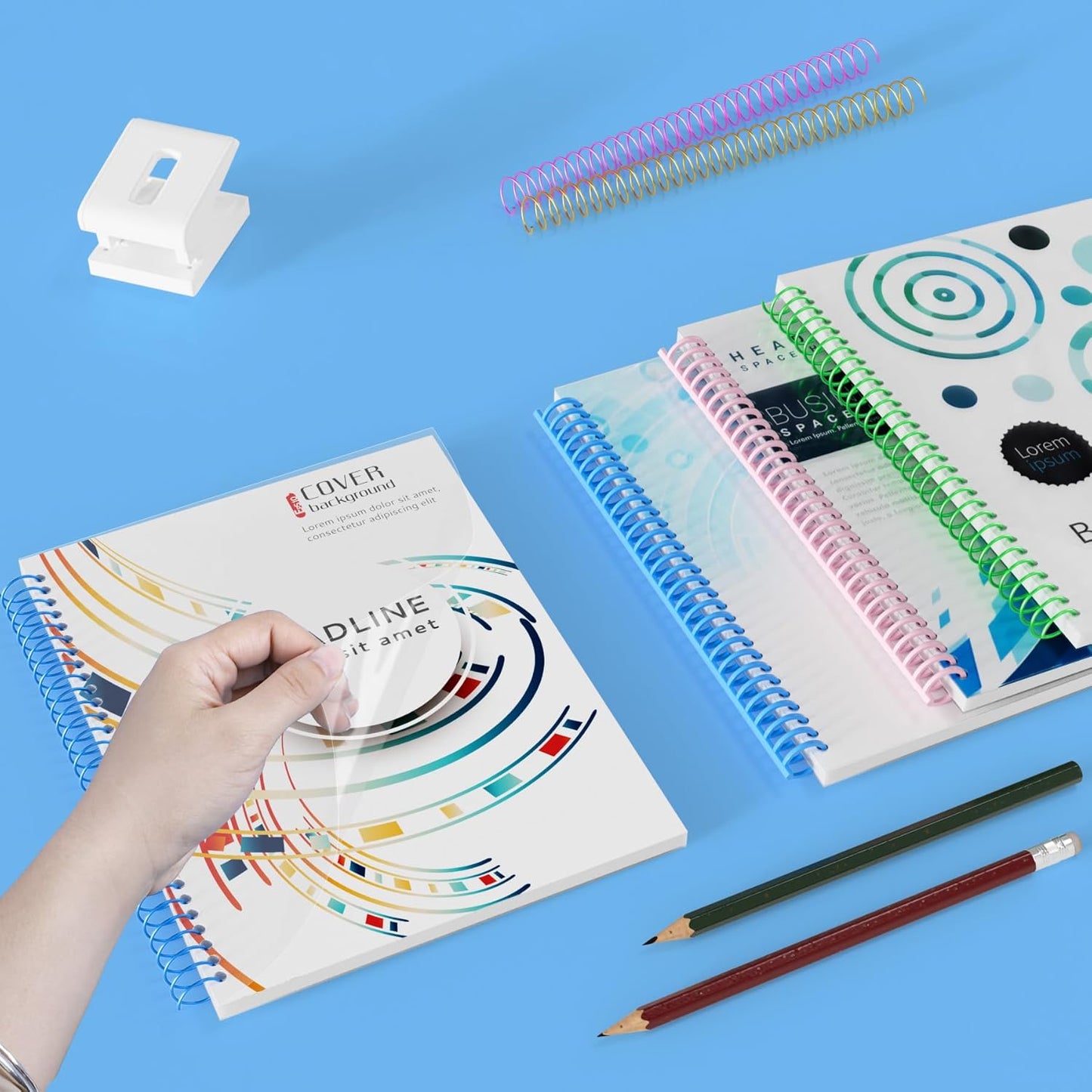 Ndsox 100 Pack Clear Binding Covers 8 Mil Polycover Report Cover Sheets 8-1/2 x 11 Inches Letter Size for Business Presentation Document Binding, Proposals, Office Supplies, Un-Punched, Square Corners