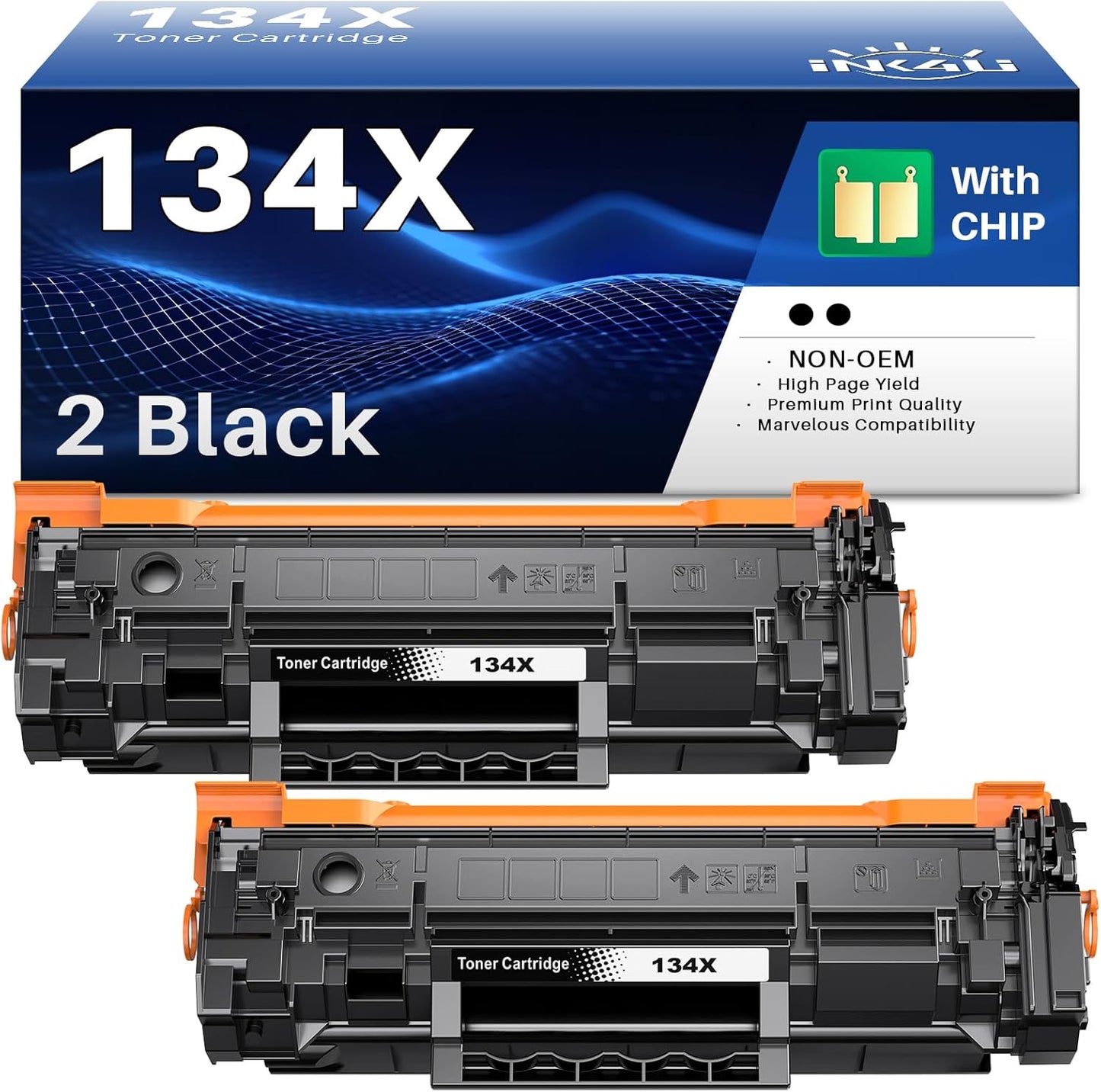 134X Toner Cartridge (with chip) Replacement for HP 134X Black Toner Cartridge or for HP 134X Toner Compatible with Laserjet 209dw MFP M234dw M234sdw M234sdn Printer