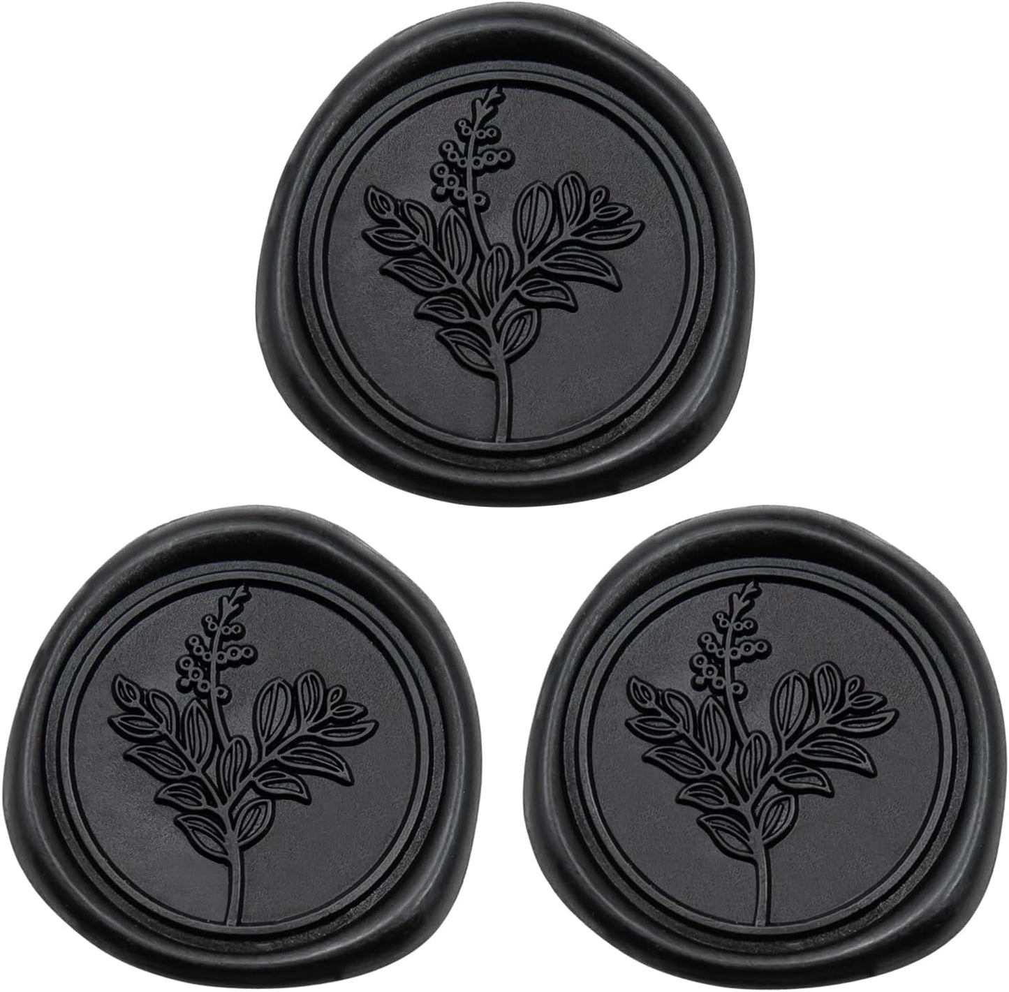 60 Pcs Black Wax Seal Stickers, Wedding Invitation Accessories Wax Stickers - Peferct for Wedding Accessories Sticker, Gift Box Craft Wrapping, Christmas Cards Envelope Seals