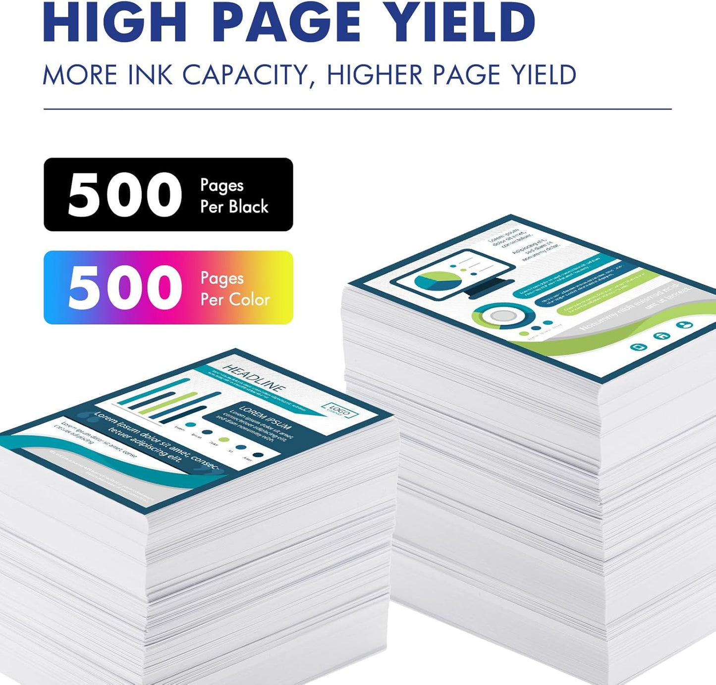 LC401XL LC401 MFC-J1010DW Ink Cartridges for Brother Printer LC 401 401XL for MFC-J1010DW MFC-J1170DW MFC-J1012DW MFC-J1800DW MFC J1010DW - 5 Pack High Yields Black Cyan Magenta Yellow