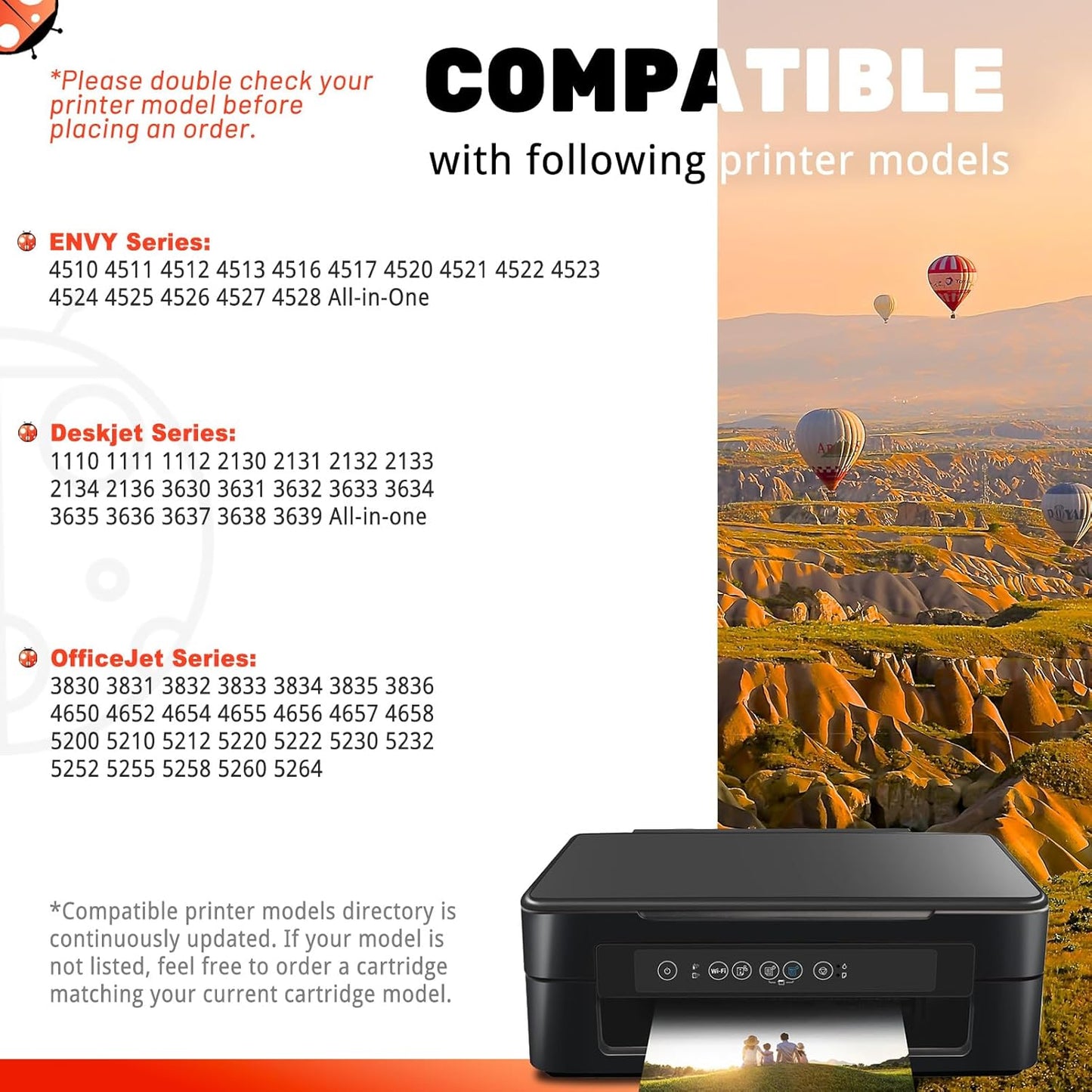 COCCINK 63XL Ink Cartridge for HP Officejet 3830 3833 4652 4655 5212 5222 5255 5258 Deskjet 3630 3632 2130 Envy 4511 4512 4520 Printer Remanufactured Inkjet for HP 63 XL Black and Color Combo Pack