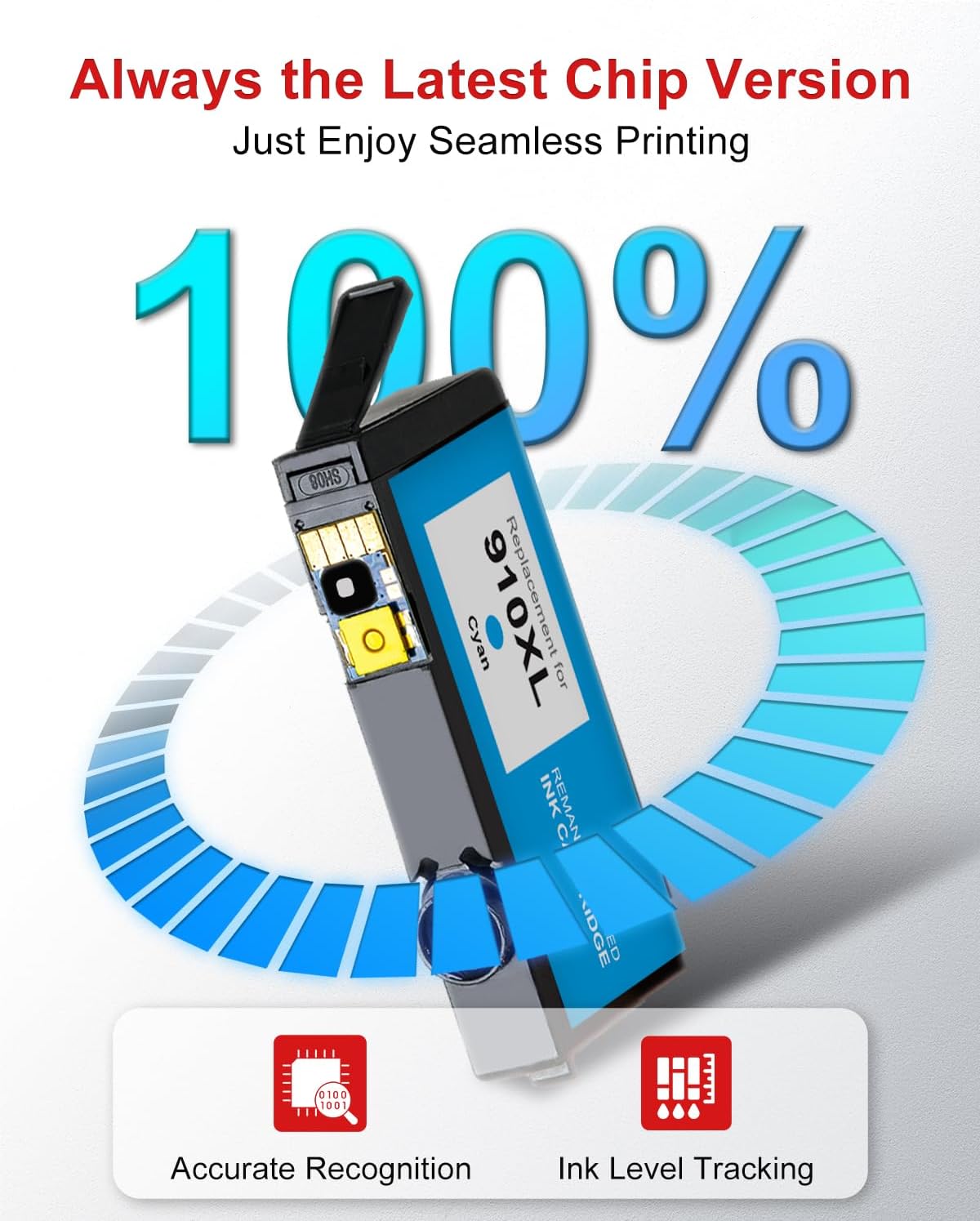 910XL Ink Cartridges Combo Pack Replacement Compatible for HP 910 XL HP910 Ink Works with OfficeJet Pro 8010e 8015e 8022e 8020e 8025e 8028e 8035e Series