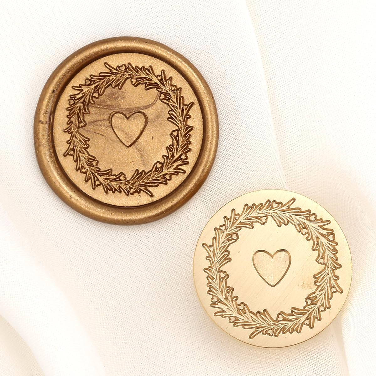 Yoption Wax Seal Stamp Gift Box Kit, 6 Pcs Botanical Sealing Wax Stamp Heads with 1 Wooden Hilt for Wedding Invitations Envelope Cards Gift Decoration (Botanical Series)