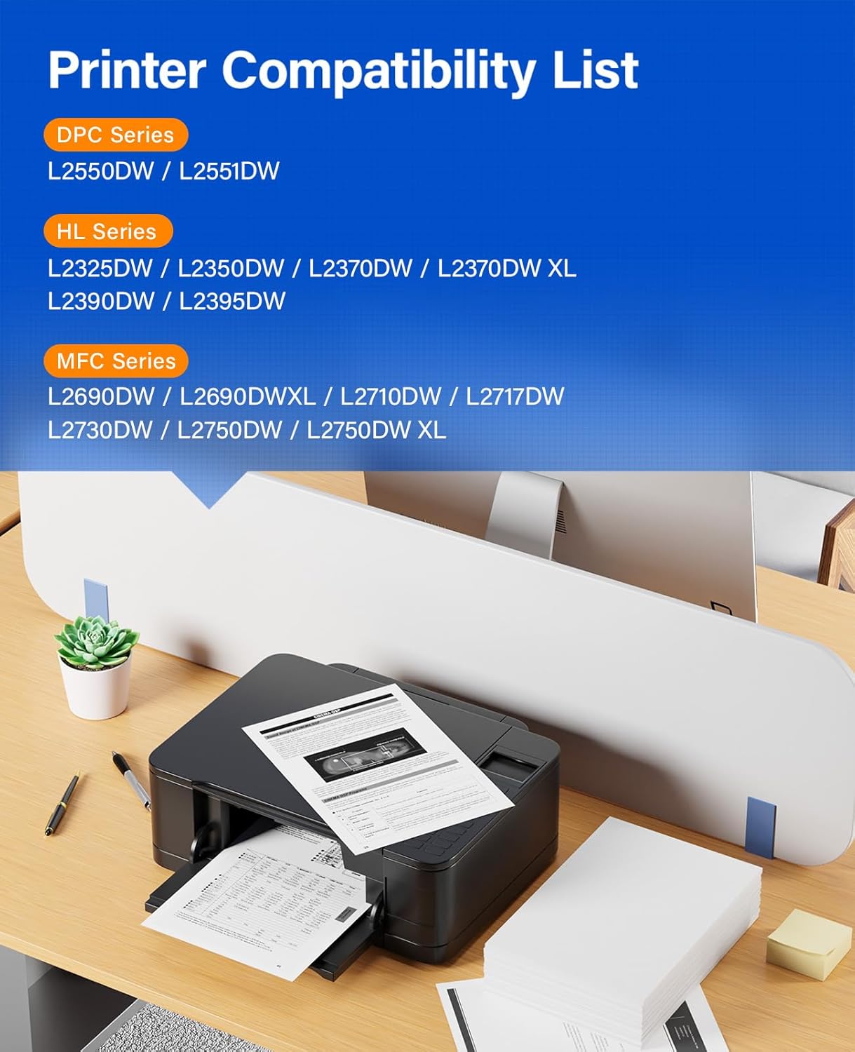 TN730 Black Toner Cartridge 2-Pack Compatible Replacement for Brother TN-730 MFC-L2710DW MFC-L2750DW DCP-L2550DW HL-L2350DW HL-L2395DW HL-L2370DW HL-L2390DW MFC-L2690DW HL-L2325DW Laser Printer Ink