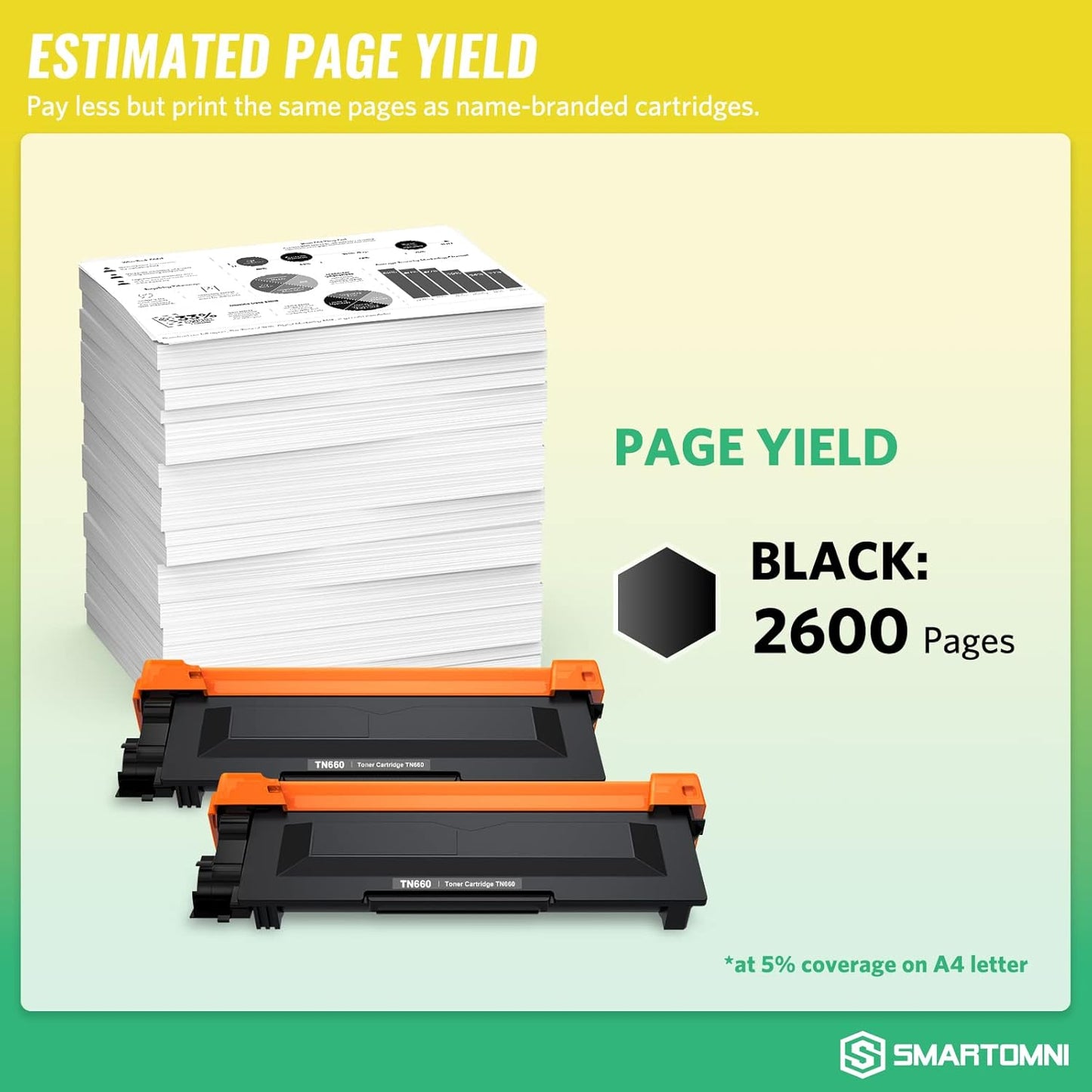 TN660 Compatible Toner Cartridge Replacement for Brother TN660 TN630 Toner Cartridge Black for Brother DCP-L2520DW L2540DW HL-L2300D L2320D L2340DW L2360DW L2380DW MFC-L2700DW L2720DW L2740DW 2-Pack