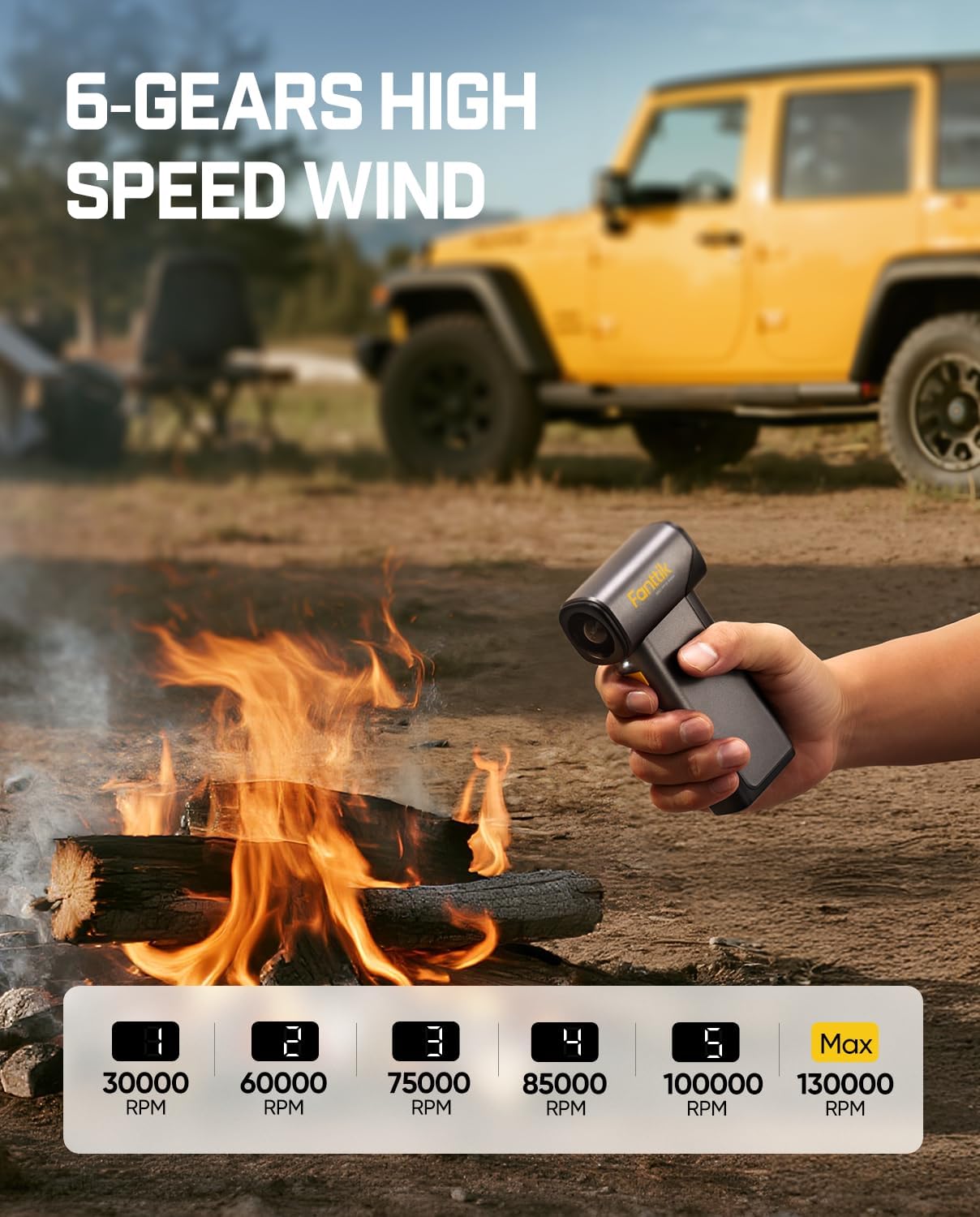 Fanttik B10 Pro Max Electric Air Duster, 130000RPM Brushless Motor, Compressed Air Duster, 6 Gears Adjustable, One-tap Booster, 28.8Wh Rechargeable Battery, Electric Duster for PC, Car, House, Outdoor